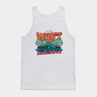 Vintage We Won't Back Down  // Florida Swamp Blue & Orange Alligator Tank Top